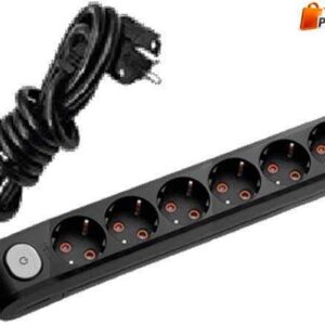 Viko Multi-Let Altılı Grup Priz Anahtarlı Topraklı 2 Metre Siyah (Çocuk Korumalı) 90137602
